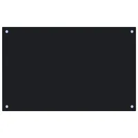 vidaXL Küchenrückwand Schwarz 80x50 cm Hartglas
