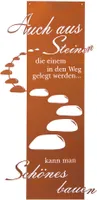 HOME DELUXE - Gartenschild - Steiniger Weg - aus Edelrost
