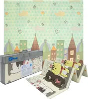 HUMBI Kinder Baby Spielmatte Krabbelmatte XPE Schaumstoff Doppelseitig Bildung