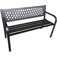 Bank Askija 2-Sitzer Sitzbank Gartenbank Parkbank Stahl schwarz
