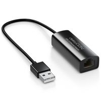deleyCON LAN Adapter USB Netzwerkadapter A zu RJ45 Notebook Ultrabook - Schwarz