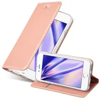 Cadorabo Handyhülle für Apple iPhone 6 / 6S Schutz Hülle in Rosa Cover Etui Book Case Booklet