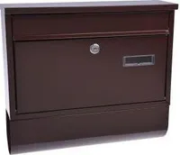 Briefkasten RADIM 360x320x90mm braun mit Rohr