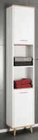 Landos Hochschrank Bad weiß, Eiche Nachbildung.