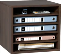 VEVOR Zásobník na dopisy Zásobník na dokumenty hnědý 355x305x330mm Úložné přihrádky Organizér