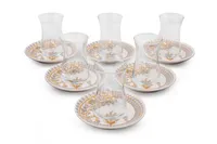 Hermia Concept, D6, Teetassen-Set (12-teilig), Creme, PORZELLAN UND GLAS, 5,8 x 4,5 x 9,5 cm