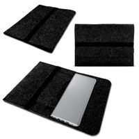 Notebook Hülle Lenovo V320 Schutz Tasche Filz Cover Schutzhülle Laptop 17,3 Zoll, Farbe:Dunkelgrau