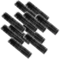 Szczotka filtracyjna Wiltec Black Brush do oczek wodnych, zestaw 24 szczotek filtracyjnych do usuwania najdrobniejszych cząstek, 60 cm x Ø 15 cm, w kolorze czarnym, wykonana z polipropylenu