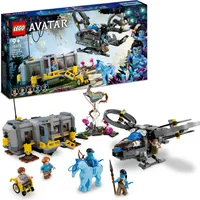 LEGO 75573 Avatar Schwebende Berge: Site 26 und RDA Samson, baubares Helikopter-Spielzeug für Kinder mit Schreckenspferd-Tierfigur und 5 Minifiguren