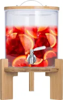 5L Luxus Getränkespender mit Zapfhahn aus Glas - XXL Wasserspender & Ständer