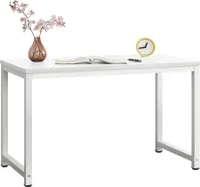[en.casa] Biurko Herning White Biurko z regulacją wysokości 75x120x60cm Biurko komputerowe Biurko do pracy Biurko PC