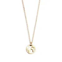 Xenox Damen Halskette "Wanderlust"  mit Weltkugel 925er Silber in Goldfarben
