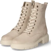 Paul Green Damen Schnürstiefeletten Beige Rauleder Größe: 39