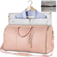 2 in 1 Umwandelbarer Kleidersack, Kleidertaschen, Weekender Anzugtasche Reisetasche für Business Reisen und Handgepäck, Kleidersäcke (Rosa)