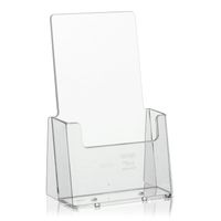 taymar® Tisch-Prospektständer als transparenter Flyerständer für DIN lang (DL) DIN A6 Flyer