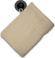 Waschhandschuh Waschlappen beige 16x21 cm Frottee 100% Baumwolle Frottierware