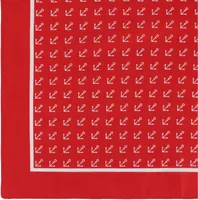 modAS Vierecktuch Bandana Kopftuch ca. 54x54 cm- Tuch in verschiedenen Designs und Farben aus Baumwolle in Rot mit Anker