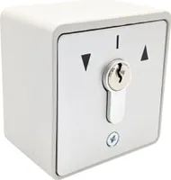geba MSC-APZ 1-2T/1 Aufputz Aluminium Schlüsselschalter Schlüsseltaster mit DIN Profilhalbzylinder 2-Taster 3 Schlüssel einbruchhemmend Lichtgrau IP54 Antrieb Garagentor Tür Tor Schranke Motor