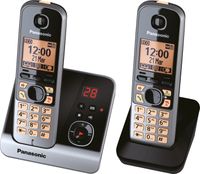 Panasonic Telefon KX-TG6722G, Schnurlos, Farbe: Schwarz