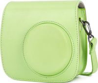Tasche Kompatibel mit Instax Mini 9 / Mini 8 8+ Sofortbildkamera aus Weichem Kunstleder mit Schulterriemen und Tasche (Lime Grün)