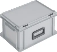Lockweiler Kunststoffkoffer 20l Polypropylen mit 1Griff L400xB300xH233mm grau stapelbar - PC20-139220110118