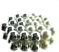 Weihnachts-Micro-Kugeln Silberfarben Ø 2,5 cm aus Glas - 24er Set