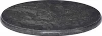 vidaXL Tischplatte Schwarz Ø50x2,5 cm Marmor