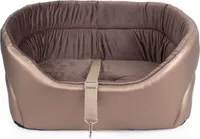 Hundesitz Autositze Autokörbchen Hundeautositz Autositz für Hunde Hundetasche Braun Metallic S