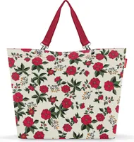 reisenthel shopper XL, Einkaufstasche, Tragetasche, Garden White, 35 L, ZU1039