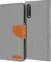 Handy Hülle Samsung Galaxy A50 A30s Tasche Flip Case Schutz Hülle Stoff Cover