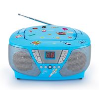 Bigben Interactive CD60RSSTICK Tragbares Kinder Radio, FM, CD-Audio, Portable CD Player, Farbe: Blau