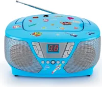 Bigben Interactive CD60RSSTICK Tragbares Kinder Radio, FM, CD-Audio, Portable CD Player, Farbe: Blau