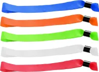 CombiCraft Textil Festivalarmband 5er Farbenmix - 100 Stück