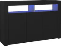 vidaXL Kredens z oświetleniem LED czarny 115,5x30x75 cm