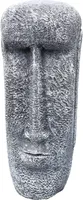 stoneandstyle Steinfigur Gartenfigur Osterinsel Moai Gesicht Kopf frostfester Steinguss massiv