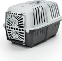 lionto Katzentansportbox aus Kunststoff, 55x36x36cm, anthrazit