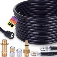 Rohrreinigungsschlauch Set 10m, 240 bar inkl. M22 Adapter, Düsen starr+rotierend für K2, K3, K4, K5, K6, K7 Lavor Hochdruckreiniger Hochdruckschlauch