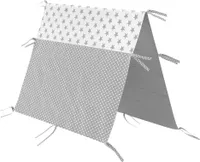 Vitalispa Kinderbettüberwurf Tipi, 70 x 140 cm, Grau/Weiß