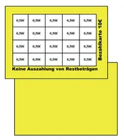 400 Abstreichkarten Verzehrkarten Wertmarken Guthabenkarten 10 Euro Bezahlkarten, gelb, 400ABgelb