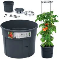 Prosperplast Blumentopf | Tomato Grower | für den Tomatenanbau | Schwarz | 30 cm