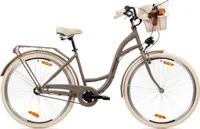 Goetze Style 28 Zoll Citybike, 3-Gang Shimano Nabenschaltung, Tiefeinstieg mit Rücktrittbremse, Damenfahrrad mit Korb