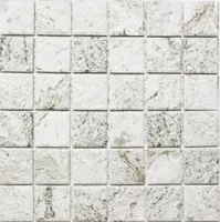 Mosani MOS16-HWA4LG, Mosaik, Keramik, Grau, Indoor, Rechteck, 298 mm
