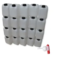 Camping-Wasserkanister Kunststoff Naturweiss Lebensmittelecht 5 Liter  Kanister