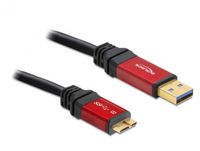 USB 3.0 Anschlusskabel Stecker A an Stecker Micro B, Premium, 5m, Delock® [82763]