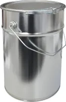 12 Liter Weißblecheimer Hobbock inkl. Deckel mit Spannring | Stabiler Metallgriff | Luft und Flüssigkeitsdicht | Robust und Stapelbar | Gefahrgut Tauglich | Verzinntes Stahlblech