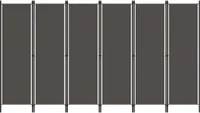 vidaXL 6-tlg. Raumteiler Anthrazit 300x180 cm