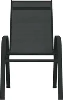 vidaXL Stapelbare Gartenstühle 6 Stk. Schwarz Textilene