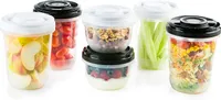 6 Frischhaltedosen mit Schraubdeckel, z.B. für Meal Prep, stapelbar, gefriergeeignet, mikrowellengeeignet, BPA-freier Kunststoff, e Qualität!