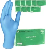 1000 Stück Einweghandschuhe Nitril,, hypoallergen, texturierte medizinische Einmalhandschuhe, Größe S (HG-NI100BSPK10)
