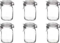 Rocco Bormioli Vorratsglas Fido Einmachglas 1 Liter 6 Stück